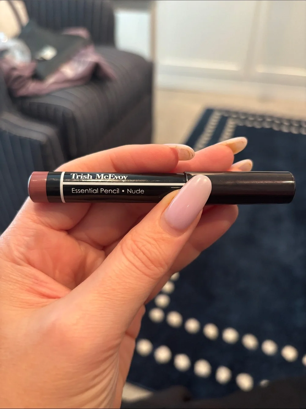 Trish McEvoy Essential Lip Pencil - Nude Brown and Sheer Lip Balm in Mulberry.